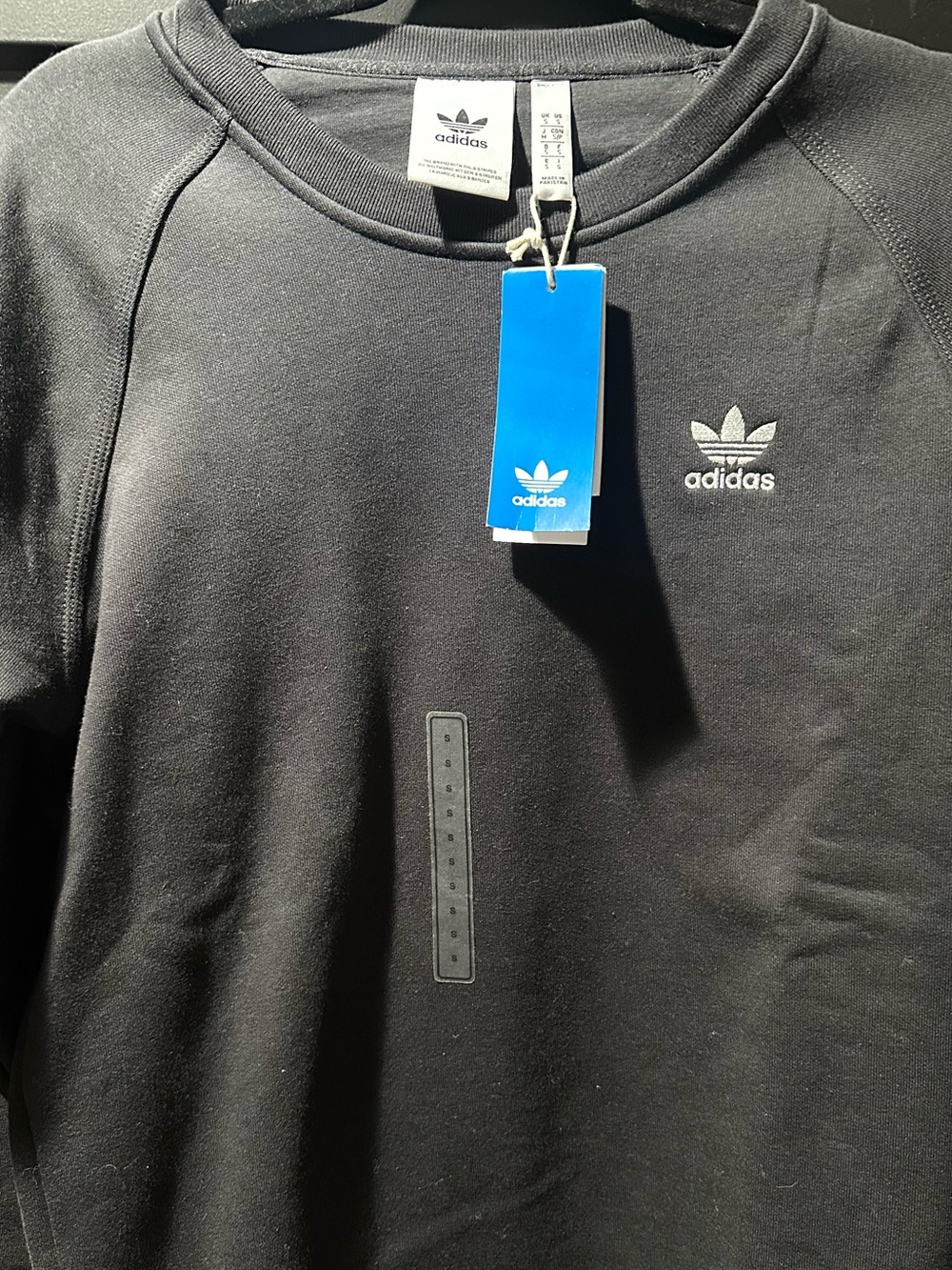 Adidas Black Crewneck Sweatshirt new with tags